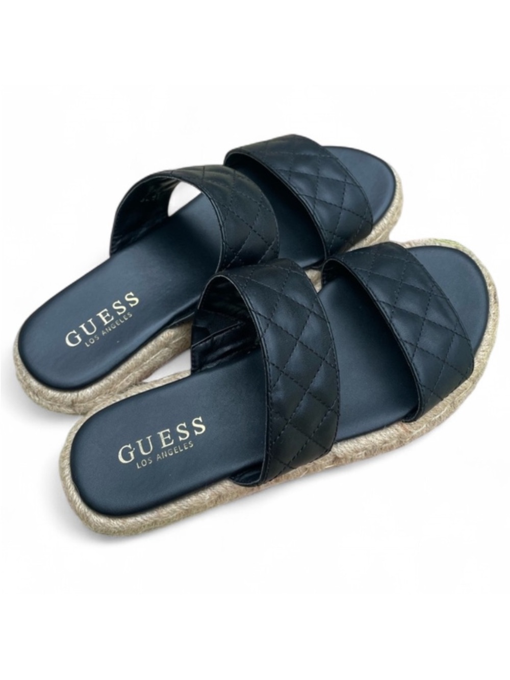 GUESS Black Quilted Women's Slide Sandals size 7